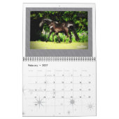 Calendrier Mural Taille standard de photo frisonne de cheval (Feb 2027)