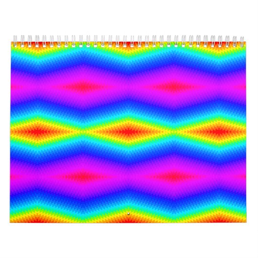 Calendrier Mural Teinture à cravate arc-en-ciel (Protection)