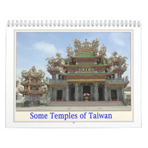 Calendrier Mural Temples de Taïwan
