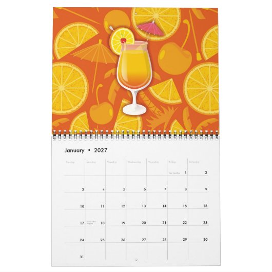Calendrier Mural Tequila sunrise (Jan 2027)