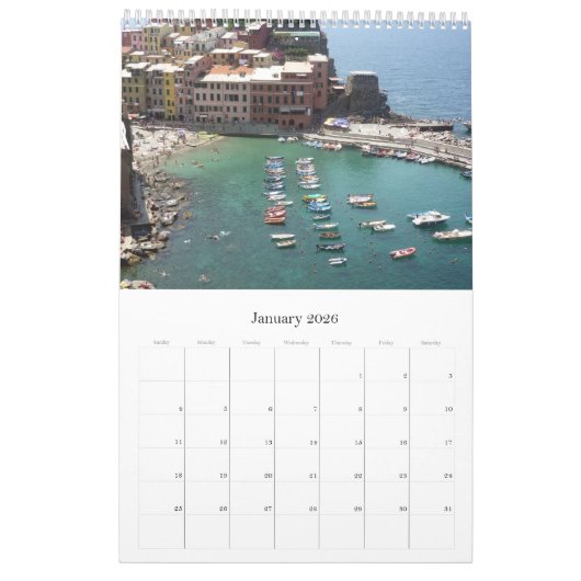 Calendrier Mural terre (Jan 2026)