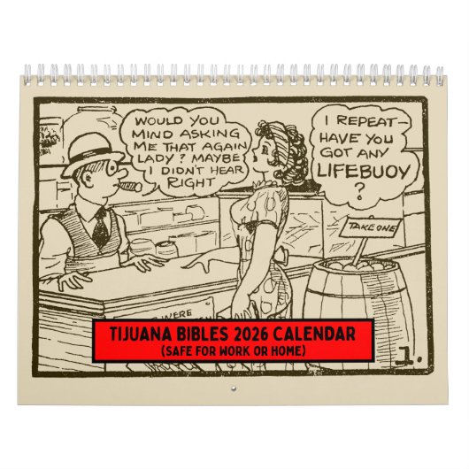 Calendrier mural Tijuana Bibles 2026 (sans risque (Protection)