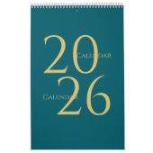 Calendrier mural tons neutres minimaliste (Protection)