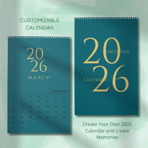 Calendrier mural tons neutres minimaliste