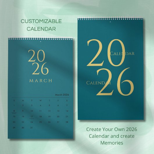 Calendrier mural tons neutres minimaliste