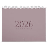 Calendrier mural tons neutres minimaliste (Protection)