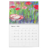 Calendrier Mural Tout au long de l'année aquarelle peintures (Feb 2026)