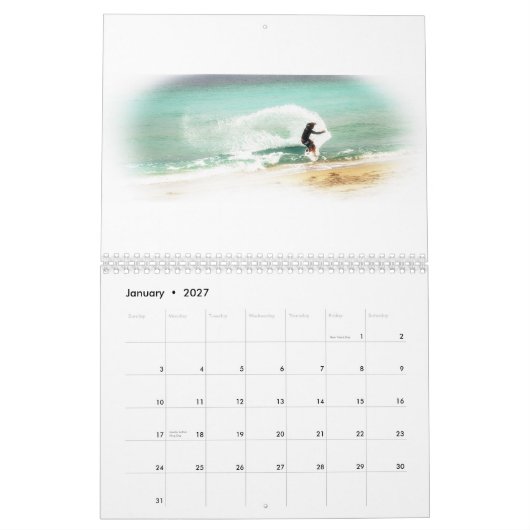 Calendrier Mural Tout au sujet des plages de la Floride (Jan 2027)