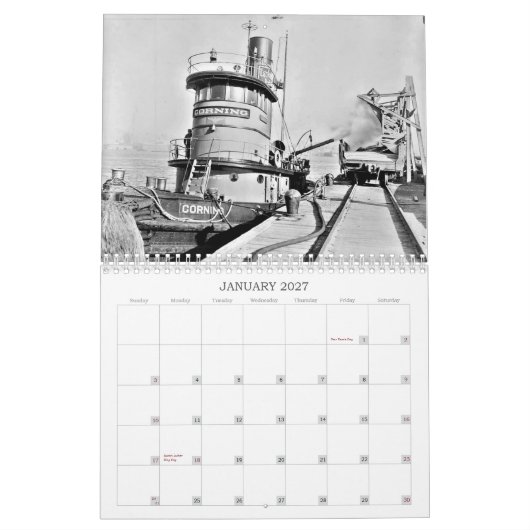 Calendrier Mural Tractions subites de vapeur (Jan 2027)