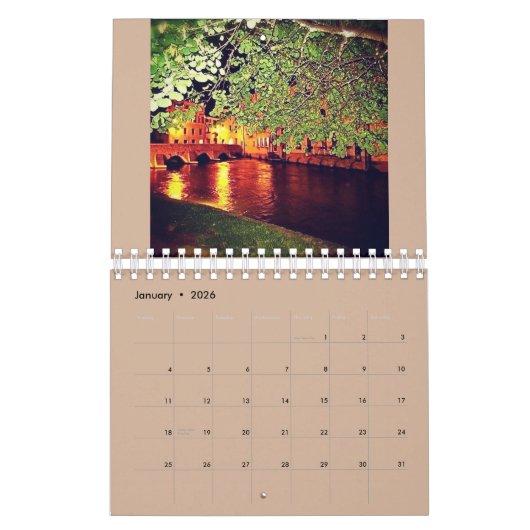 Calendrier Mural Trévise par nuit (Jan 2026)