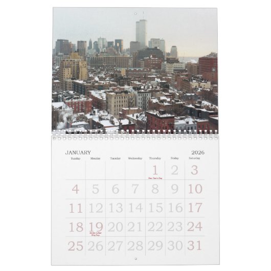 Calendrier Mural Type de World Trade Center (Jan 2026)