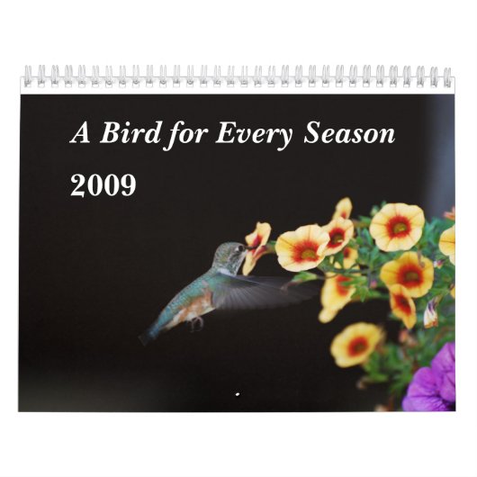 Calendrier Mural Un oiseau pour chaque saison (Protection)