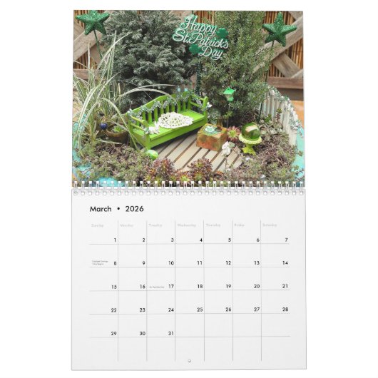 Calendrier Mural Une année dans le jardin miniature (Mar 2026)