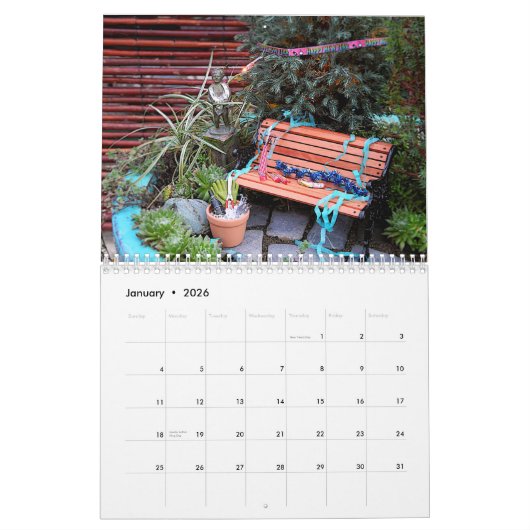 Calendrier Mural Une année dans le jardin miniature (Jan 2026)