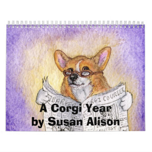 Calendrier Mural Une année de corgi par Susan Alison