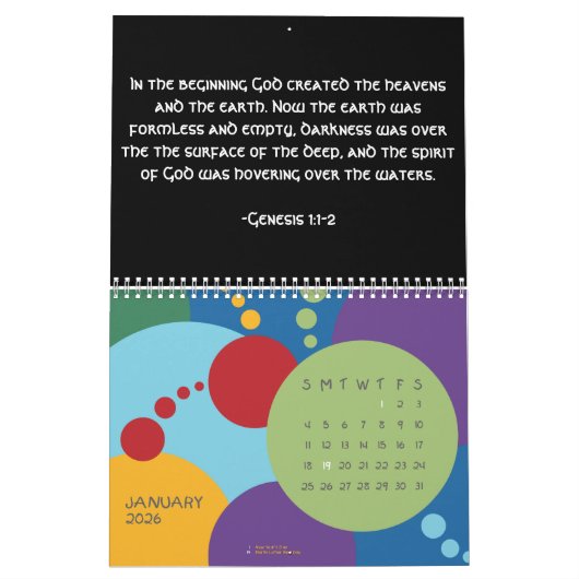 Calendrier Mural Une année d'écriture sainte (Jan 2026)
