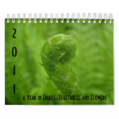 Calendrier Mural Une année en fruits, légumes et fleurs (Protection)