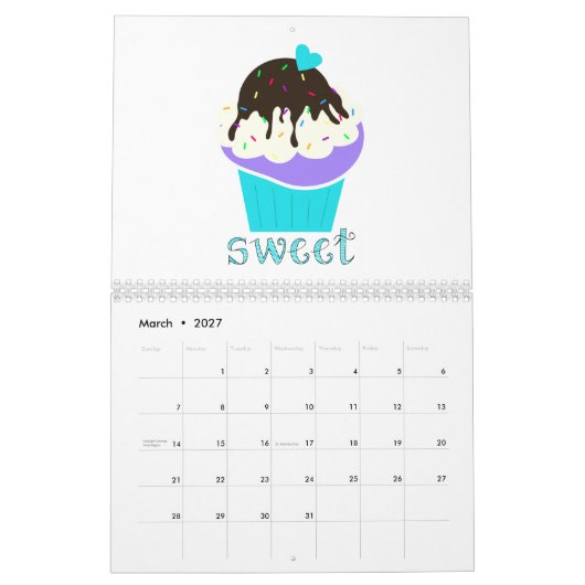 Calendrier Mural Une tasse pleine de la douceur (Mar 2027)