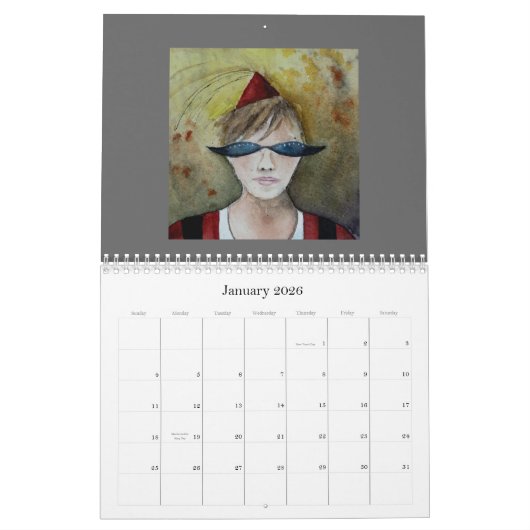 Calendrier Mural Une tête complètement de Whimsey (Jan 2026)