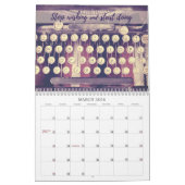 Calendrier Mural Une vie inspirée | Citations vintages Indigo (Mar 2026)