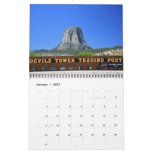 Calendrier Mural Vacances dans le Dakota du Sud (Jan 2027)