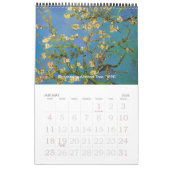 Calendrier Mural Van Gogh Fleurs avec Irises, Tournesols, Pépites (Jan 2026)