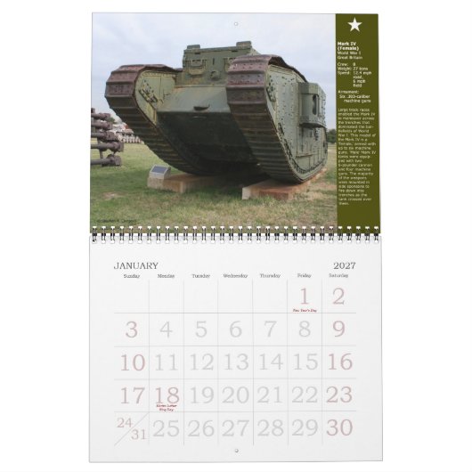 Calendrier Mural Vieil Ironsides 2012 (Jan 2027)