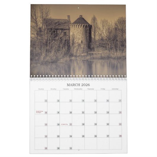 Calendrier Mural Vieux choses, abandon et délabrement : Un (Mar 2026)