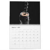 Calendrier mural vin 2027 - Noir & Vin (Feb 2027)
