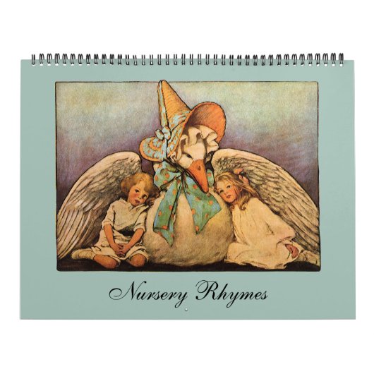 Calendrier Mural Vintage Mère Goose Nursery Rhymes (Protection)