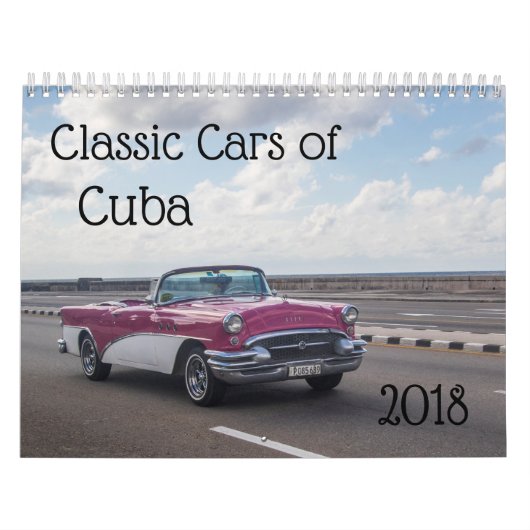 Calendrier Mural Voitures classiques du Cuba (Protection)