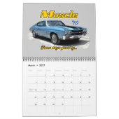 Calendrier Mural Voitures de muscle du passé (Mar 2027)