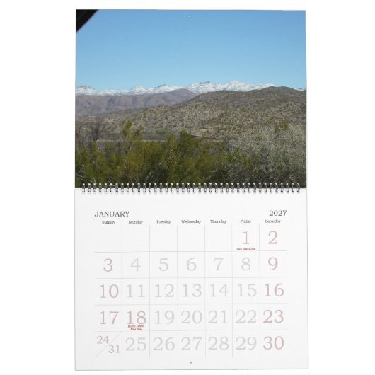 Calendrier Mural vue de canyon grand (Jan 2027)