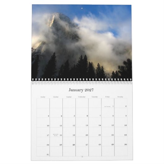 CALENDRIER MURAL VUES DE YOSEMITE (Jan 2027)
