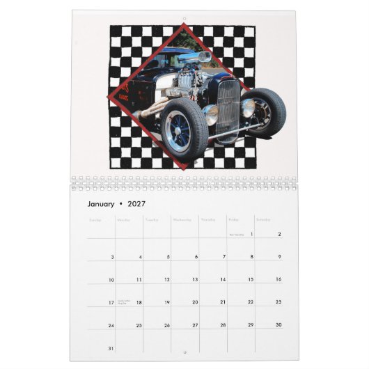 Calendrier Mural Wagon-restaurant de Rod de rat (Jan 2027)