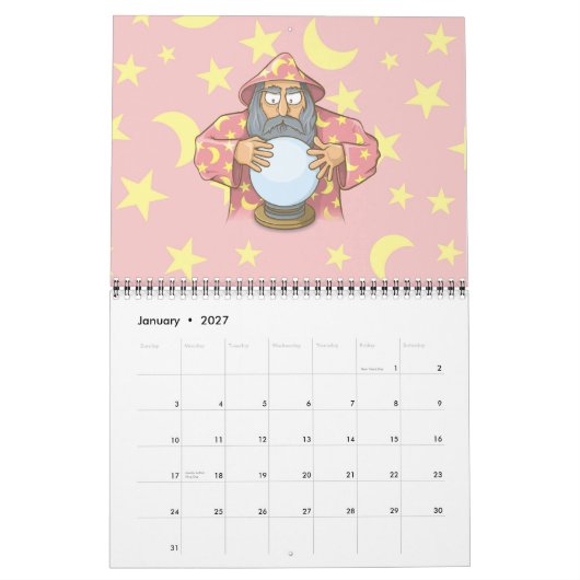 Calendrier Mural Wizard (Jan 2027)