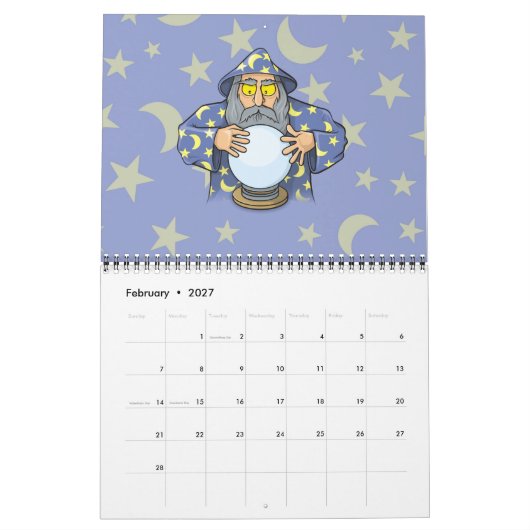 Calendrier Mural Wizard (Feb 2027)