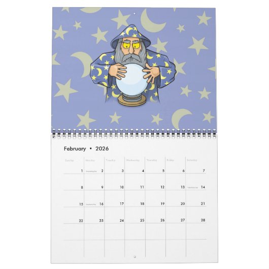 Calendrier Mural Wizard (Feb 2026)