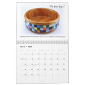 Calendrier mural - Woodturning décoratif (Mar 2026)