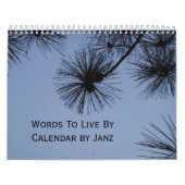 Calendrier Mural Words By Wall Calendar par Janz (Protection)