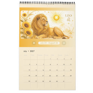 Calendrier mural Zodiaque Art Nouveau 2027