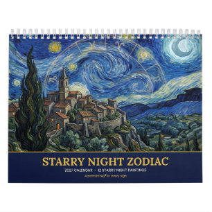 Calendrier mural Zodiaque Nuit étoilée 2027