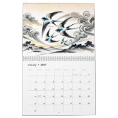 Calendrier Murmures de Printemps – Hirondelles à l'encre de C (Jan 2027)