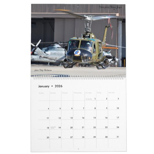 Calendrier Musée d'air d'ailes et de rotors (Jan 2026)