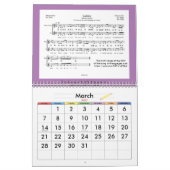 Calendrier musical 2024 pour l'année du Dragon (Mar 2027)