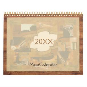 Calendrier musical, Instruments de musique illustr