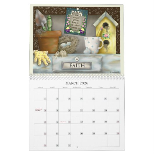 Calendrier "My Cup Runneth Over" 2026 Scripture Calendar (Mar 2026)