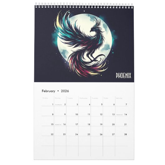 Calendrier Mystical Beast and Legends (Feb 2026)