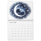 Calendrier Mystique aquarelle Chats célestes 2026 Mur (Jan 2026)