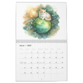 Calendrier Mystique aquarelle Chats célestes 2026 Mur (Mar 2027)